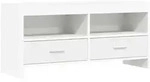 vidaXL TV-Schr&auml;nk 100 x 33 x 47 cm Wei&szlig; Holzwerkstoff