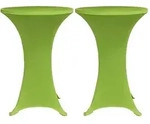 vidaXL Stretch Tischhusse 2 Stk 60 cm Gr&uuml;n