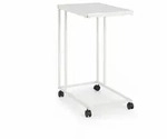 Relaxdays Beistelltisch mit Rollen, HxBxT: 68 x 50 x 35 cm, MDF, Metall, C-Form,