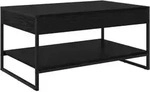 vidaXL Couchtisch Schwarz Eichen-Optik 80 x 50 x 40 cm Holzwerkstoff