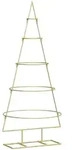 vidaXL Metall Weihnachtsbaum Gold 125 cm Pulverbeschichteter Stahl