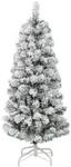 vidaXL K&uuml;nstlicher Weihnachtsbaum Klappbar Beschneit 120 cm