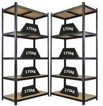 Proregal Mega Deal | 2x Schwerlastregal Giant Ragnar | HxBxT 200x100x50cm | 5
