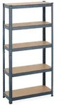 Relaxdays Schwerlastregal, 5 Ebenen, HBT 150x75x30 cm, 875 kg Tragkraft, Lagerregal,