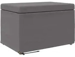 Grauer Hocker aus Kunstleder und Verbundholz, Modell Apex Select Pro