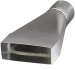 Helios FK-&Uuml; 125/200 &Uuml;bergang von Rohr - DN 125 auf Flachkan. 200x50, Stahl verz. -
