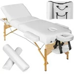 TECTAKE 3 Zonen Massageliege-Set Somwang mit 7,5cm Polsterung, Rollen und