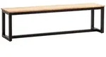 KADIMA DESIGN Esszimmerbank 120x40x45 cm Akazie Massivholz Metall Loft-Style,