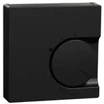 Merten System M, Zentralplatte Thermostat schwarz matt, Aqua Plastic