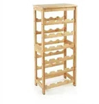 Relaxdays Weinregal, 24 Flaschen, Bambus, HxBxT: 82 x 36 x 24 cm, Weinhalter f&uuml;r