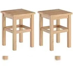 Erst-Holz Hocker Holzhocker Sitzhocker Buche massiv natur ohne Lehne V-90.71-46