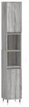 vidaXL Badschrank Grau Sonoma 30x30x190 cm Holzwerkstoff