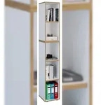 VCM B&uuml;roregal & B&uuml;cherregal Salia Wei&szlig; B. 30 x H. 183 x T. 33 cm