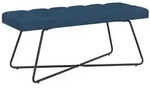 vidaXL Bank mit Knopfheftung Blau 110 x 40 x 46 cm Stoff