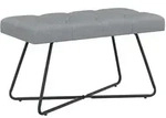 vidaXL Bank mit Knopfheftung Hellgrau 80 x 40 x 46 cm Stoff