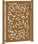 vidaXL Gartentor 105x130 cm Wetterfester Stahl Flammen-Design