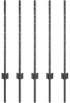 vidaXL Zaunpfosten 5 pcs Grau 80 cm Stahl