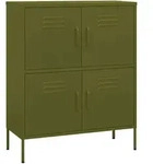 vidaXL Lagerschrank Olivgr&uuml;n 80x35x101,5 cm Stahl