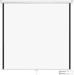 tectake Beamer Leinwand Rollo - 152 x 152 cm wei&szlig;