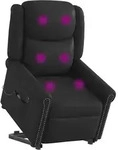 vidaXL Massagesessel Aufstehhilfe Elektrisch Gl&auml;nzend Schwarz
