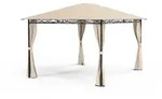 Blumfeldt Mondo 3x4 Pavillon mit Metallrahmen und 4 Seitenw&auml;nden Beige