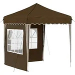 vidaXL Pop-up Partyzelt 195 x 195 x 245 cm Braun Oxford-Stoff