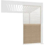 Weide Lamellenwand Holzoptik wei&szlig; mit drehbaren Lamellen Aluminiumᅠ0.93 Meter