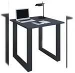 VCM Schreibtisch Lona Schwarz / Anthrazit H. 76 x B. 80 x T. 80 cm