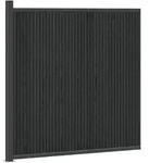 vidaXL Zaunelement WPC und Aluminium Schwarz