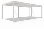 Weide Deluxe Pergola Voll-Aluminium 3,6x7,2m mit Lamellendach freistehend Ivory