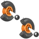 Baumarktplus 2x Sackkarrenrad PU-Rad 260x85 mm 3.00-4 75 mm zentrierte Nabe &Oslash; 20 mm