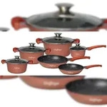 PLATINUM 10-Teilig Kochgeschirr-Set Topf Induktion Alu Guss Pfanne Topfset