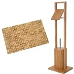 Mendler Badezimmerset HWC-B18, WC-Papierhalter Klopapierhalter Badematte...