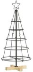vidaXL Weihnachtsdeko mit St&auml;nder Schwarz 90 cm Stahl