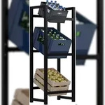 CLP Getr&auml;nkekistenst&auml;nder Stack schwarz/116x47x31 cm