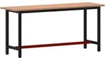vidaXL Werkbank 180x55x81,5 cm Massivholz Buche und Metall