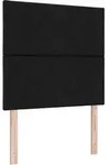 vidaXL Stoffkopfteil Geometrisch mit Kopfteil Schwarz 90 cm Stoff