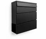 Relaxdays Briefkasten mit Zeitungsfach, HBT: 37,5 x 35,5 x 10,5 cm, DIN C4,