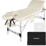 TECTAKE 3 Zonen Massageliege Phuket, Tragetasche, Aluminiumgestellbeige
