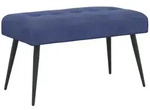 vidaXL Bank mit Knopfheftung Polizeiblau 80 x 40 x 46 cm Samt