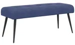 vidaXL Bank mit Knopfheftung Polizeiblau 110 x 40 x 46 cm Samt