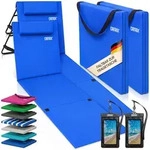 DETEX&reg; 2x Sonnenliege Gepolstert mit R&uuml;ckenlehne inkl. Handyh&uuml;lle Blau