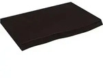 vidaXL Wandregal Dunkelbraun 60x40x(2-4) cm Massivholz Eiche Behandelt