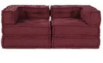 vidaXL Modulare Sofagarnitur 2 stk. Stoff Kastanienbraun