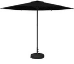 vidaXL Garten-Schirm mit Fu&szlig; 300 x 300 cm Polyester Rechtwinklig