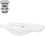 LuxeBath ML-Design Einbauwaschbecken Keramik Wei&szlig; 86&times;51,5&times;21,5 cm, mit...