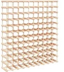 vidaXL Weinregal f&uuml;r 120 Flaschen 112,5x23x123,5 cm Massivholz Kiefer
