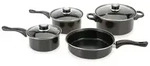 Mojawo Camping Kochtopfset 7-teilig Leichtes Aluminium Topfset f&uuml;r Gasherde