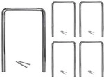 Baumarktplus 5 x Fahrradanlehnb&uuml;gel 118 x 78 cm Edelstahl &Oslash; 60 mm Typ U