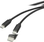 Renkforce USB-Kabel USB 2.0 USB-C&reg; Stecker 1.00 m Schwarz mit antimikrobieller